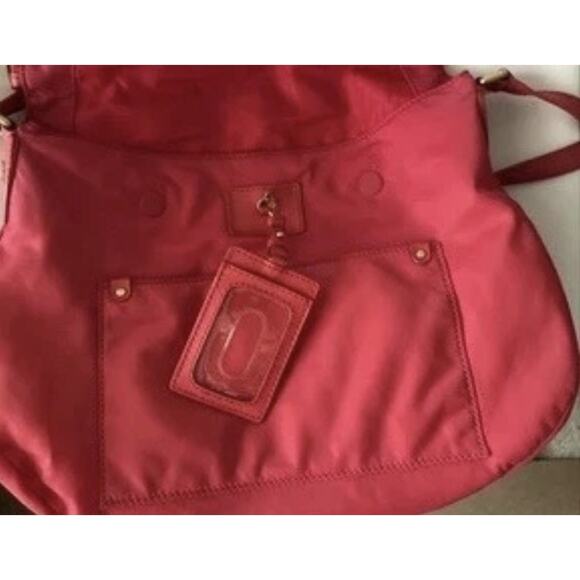 Marc by Marc Jacobs Bag Nylon Natasha Large Crossbody Shoulder Pink Watermelon - Picture 5 of 16